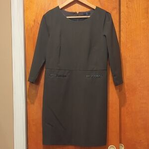 Elegant Olive Three Quarter Sleeve Dress